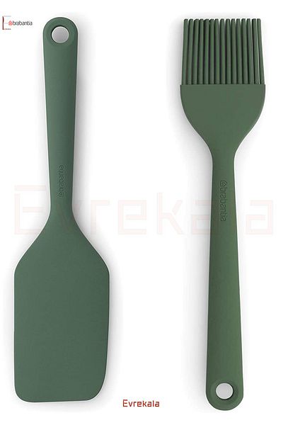 Brabantia Evrekala Silicone Spatula and Brush Set - Authorized Evrekala Shop - Dough Cake Kitchen Preparation