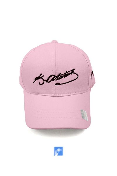 Kardelen Butik Denizli Eck Textile Unisex Pink Ataturk Embroidered Hat