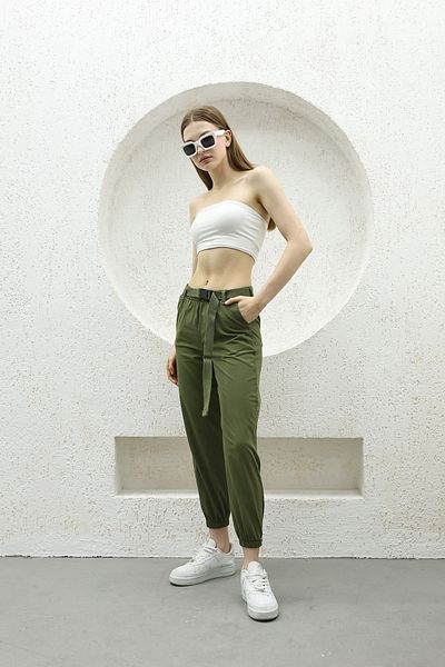 İKLİM LİFE Belted Parachute Leg Trousers