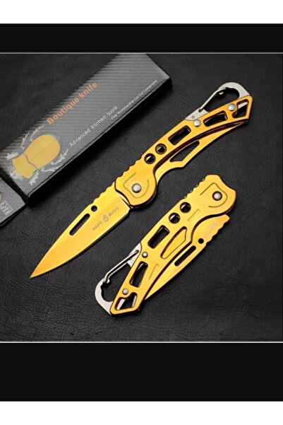 Genel Markalar Kamp Outdoor Anahtarlık Çakı Mini Cep Çakısı Gold Çakı Altın R...