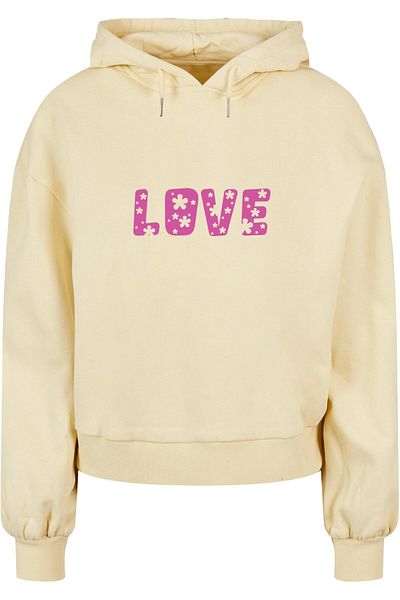 Merchcode Damen Ladies Valentines Day - Flowers Love Organic Oversized Hoody
