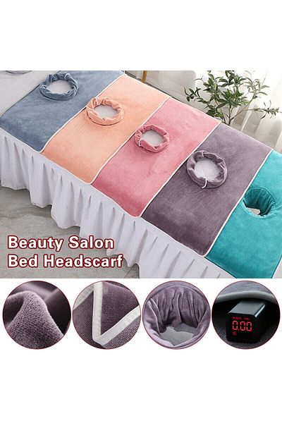 MEŞELİ TEKSTİL 5 Pieces Mixed Color Spa Beauty Massage Bed Cover Care Perforated Towel Soft Cotton 50X80 cm