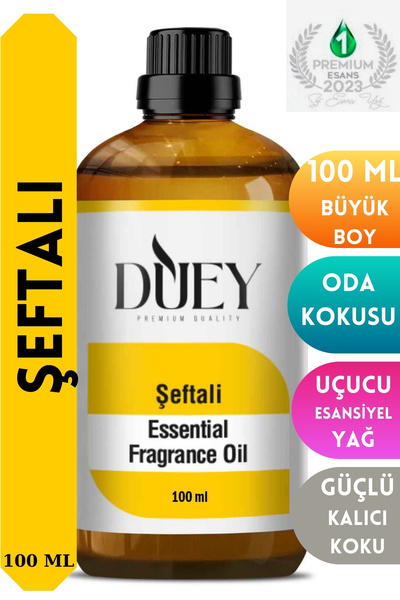 DUEY Şeftali Uçucu Yağ 100ML Buhurdanlık Yağı Difüzör Esansı Oda Kokusu Esans...