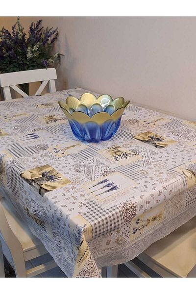 Başak Ev Tekstili Pânză uleioasă din PVC cu model, ștergabilă, anti-alunecare, 120x150 - Față de masă gata