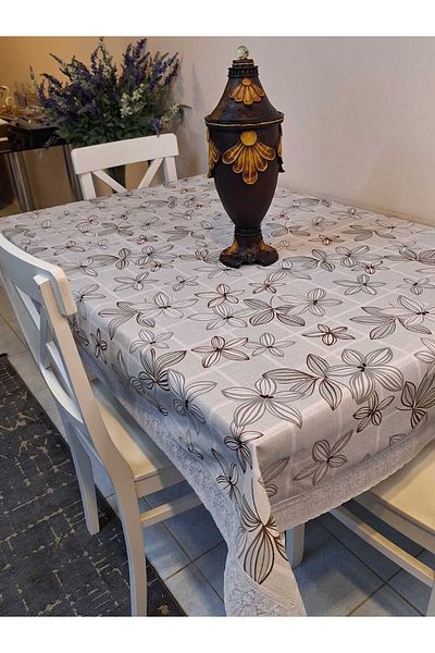 Başak Ev Tekstili 120x150 шарен изтриваем PVC линолеум на нехлъзгава основа - готова покривка за маса