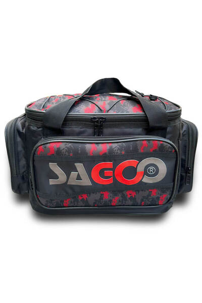 Sagoo Tackle Bag Red Camo Balıkçı Malzeme Çantası