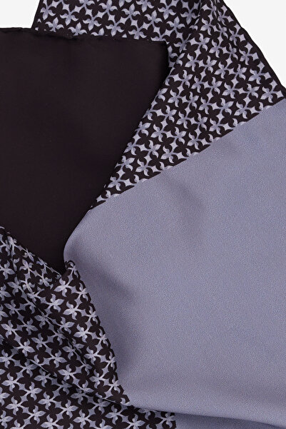 ALTINYILDIZ CLASSICS Чоловіча чорно-сіра хустинка з візерунком