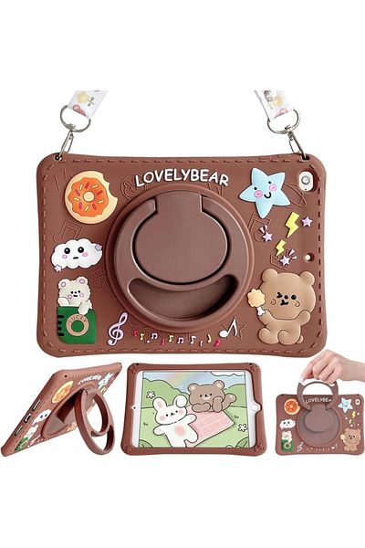 UnDePlus iPad 9. 8. 7. Generation 10.2Inch Compatible Case Cute Dolls Children's Character Case