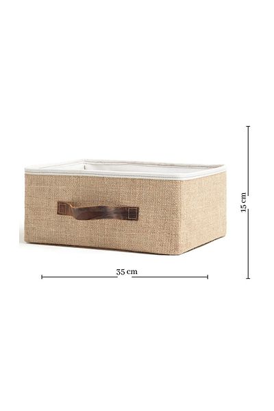 Bages Jute In-Cabinet Organizer Jewelry, Makeup, Bathroom, Office Organizer Storage Box Organizer 35x26x15 cm
