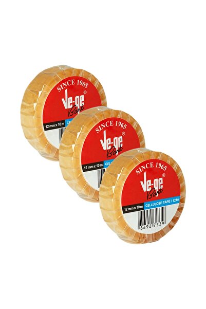 Ve-ge Vege 12x10 mt Selefon Bant(Cellulose Tape) 3 Adet