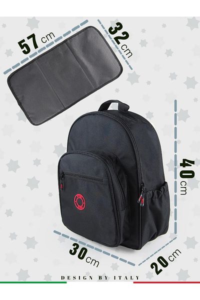Prego Mother Baby Bag Black Red