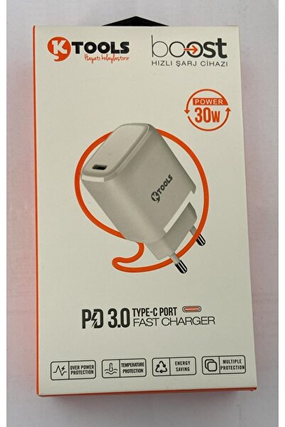 Ktools BOOST 30W PD KABLOSUZ SEYAHAT SARJI
