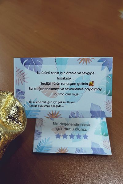 Örün Matbaa Thank you card 60 Pieces/Piece