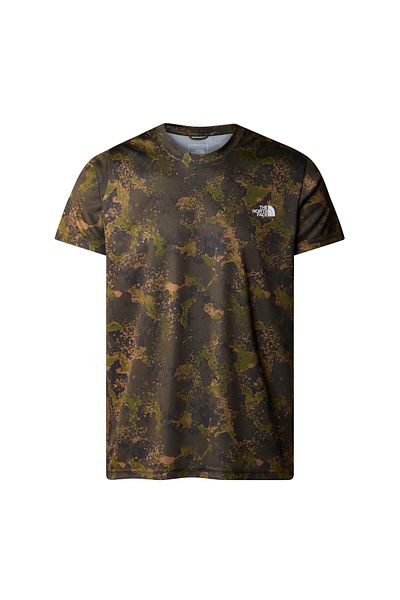 THE NORTH FACE M REAXION AMP CREW PRINT Men's T-Shirt NF0A8874WJO1 Green-L
