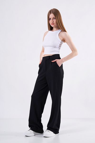 SevdeUgur PANTALON PALAZZO NEGRI de damă LYCRAL