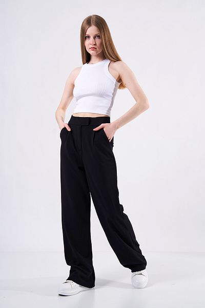 SevdeUgur PANTALON PALAZZO NEGRI de damă LYCRAL