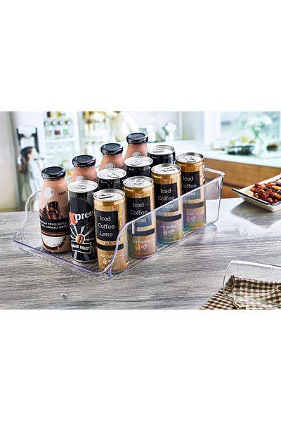 Ecolux Multi-Purpose Beverage Organizer, Refrigerator & Cupboard Organizer, Large Size 2 Pieces