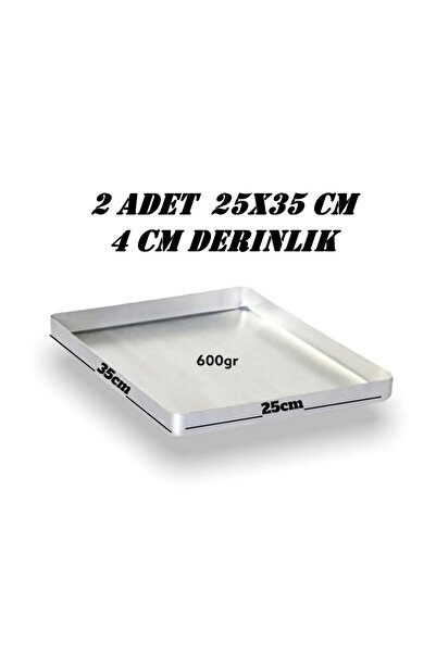 Genel Markalar 2 Adet Baklava ve börek tepsisi seti, 25x35 cm, 4 cm yüksekliğinde