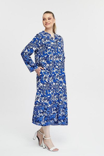 LİKAPA Rochie cămașă din viscoză - cu mânecă lungă și model șal