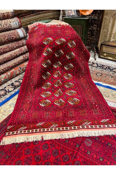RD RAMAZAN DAĞ EL HALI SANATI El Dokuma Afgan Buhara Halısı  Saçakları Full İ...