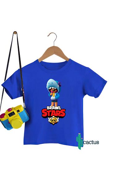 CACTUS COLLECTION Tricou de vară pentru copii cu imprimeu BRAWL STARS CHARACTER BUMBAC 1