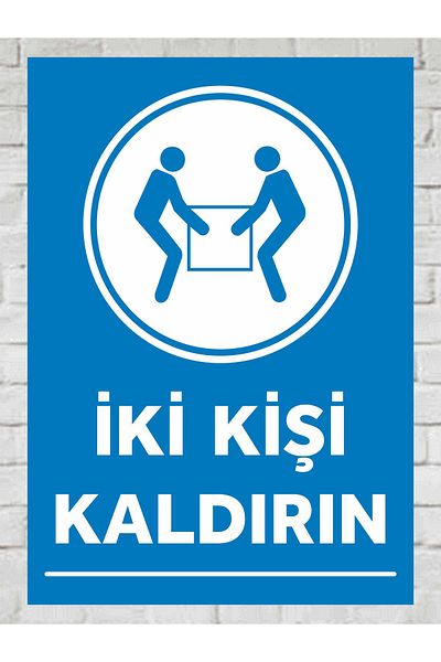 zafrakreklam لافتة رفع شخصين مقاس 24×34 سم PVC