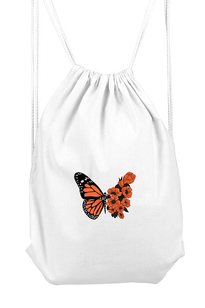 herotasarım Σακίδιο πλάτης Butterfly Flower για αθλήματα - bll4739
