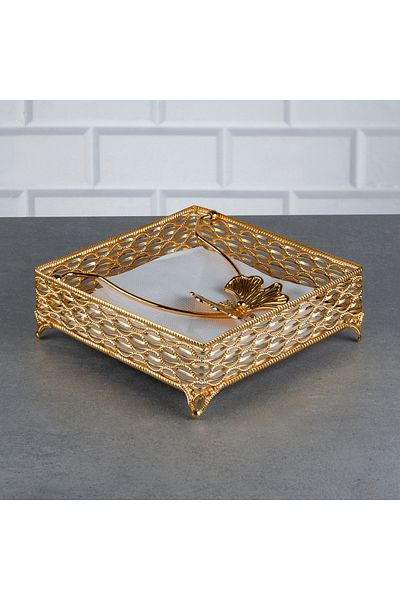 Hinora Θήκη για χαρτοπετσέτα Nil Butterfly Square 18x18 cm