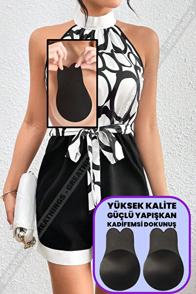 Greathings Yapışkanlı Askısız Sütyen | Göğüs Ucu Kapatıcı | Göğüs Dikleştirici  | Şekillendirici Hayalet Sütyen