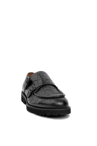 Ayakkabı Fuarı Elit KN050 M1202 Ανδρικά παπούτσια casual από γνήσιο δέρμα μαύρο