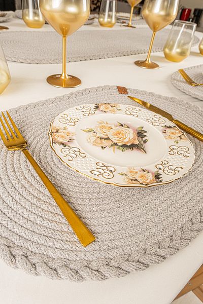 cott land 6 Pieces American Serving Plate Lux Presentation Plate Coasters