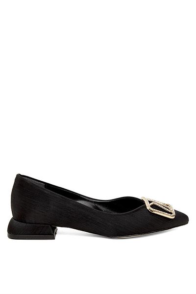 FELES 077-608-2S Pantofi clasici cu toc pentru femei negri