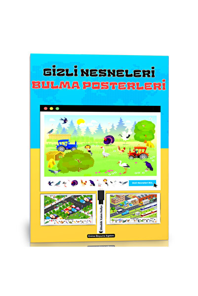 Enine Boyuna Eğitim ملصقات العثور على الأشياء المخفية (مع الترقق)