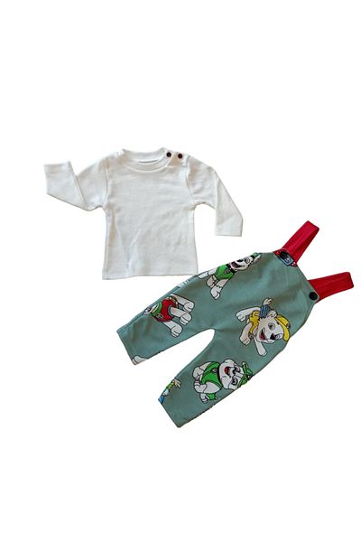 By Cwhr 2 Yarn Paw Petrol Baby Boy Salopet Set Boy Jumpsuit Salopet Seasonal Badi