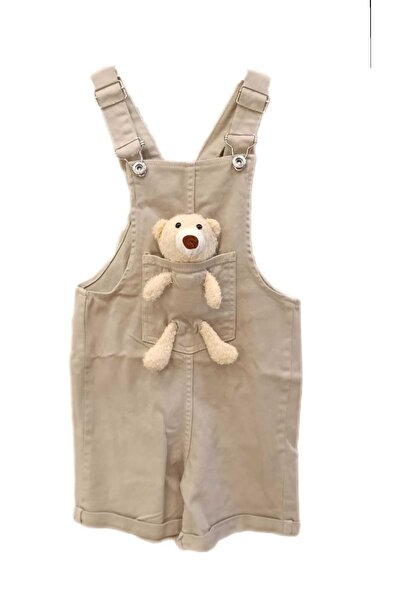 Elvinsa Jucărie bej Ursuleț de pluș Cârlig reglabil Pantaloni scurți din bumb...