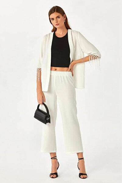 İKİLER Kolu Püsküllü Turvakar Kol Ceket 024-4402