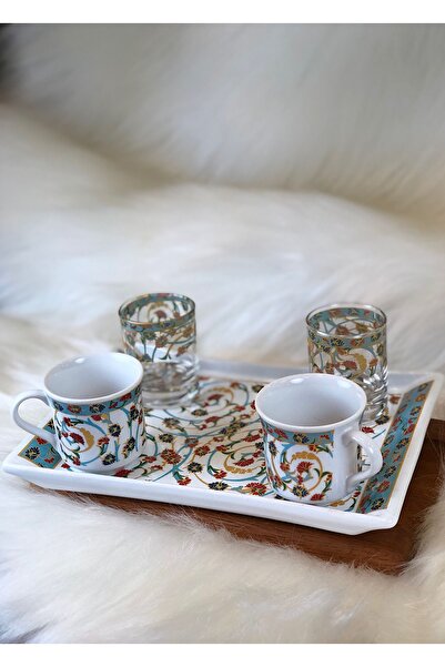 DUKKANI ISTANBUL Porcelain Coffee Cup Set of 2 Ivy