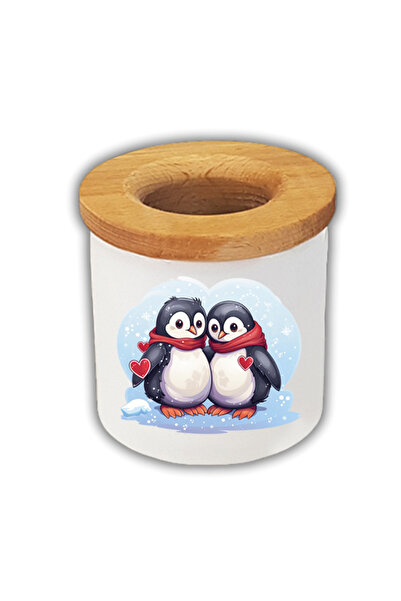 lili hediyelik Penguins Štampano Pernica za držač olovke
