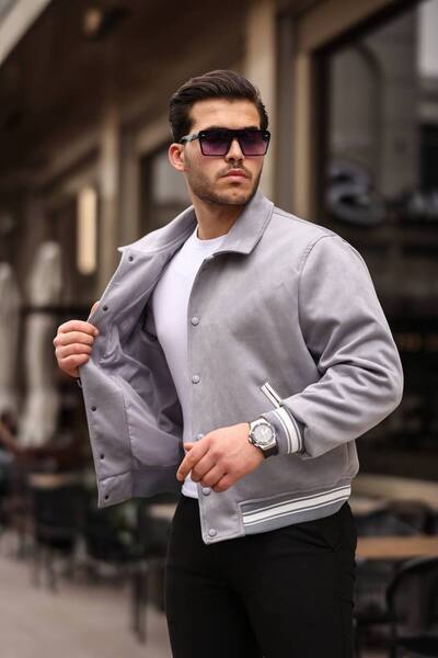 Oliggopol Чоловіча сіра замшева куртка