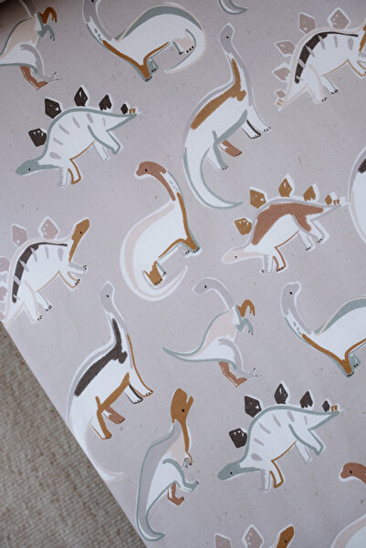 NOU Organic Single Fitted Sheet Set with Dinosaur - Dinosaurs