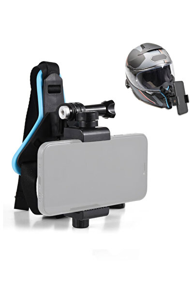 resolut Telefon ve Aksiyon Kamera ile Uyumlu Kask Çene Bağlantı Kayışı YEDEK LASTİKLİDİR