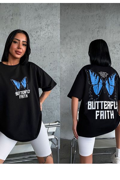 ESSFASIHON Φούτερ Unisex Oversize με στάμπα