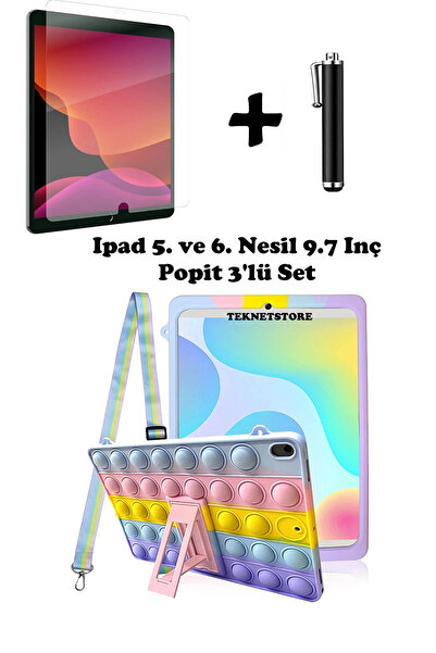 TEKNETSTORE Ipad 5. Ve 6. Nesil 9.7" Inc Tablet Uyumlu Popit Kılıf Askılı Kor...