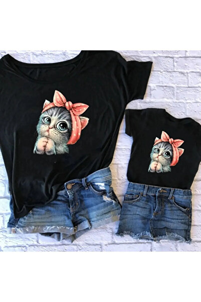 Baxia 2 db-os anya és lánya kombinált családi kombinált nyomott póló (vásároljon gyerek méretet, írja meg a méretet)