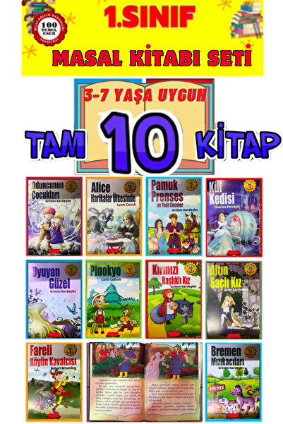 Damla Yayınları 1.sınıf Okumayı Hızlandıran Süper Rengarenk Resimli Klasik Masal Kitabı Seti