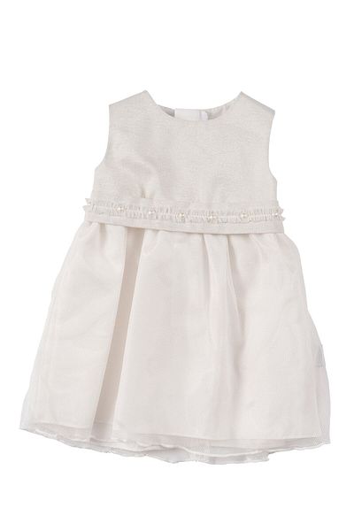 andywawa 8 Years, One Size, Baby Girl Sleeveless Tulle Skirt Pearl Decorated Birthday Stylish Dress
