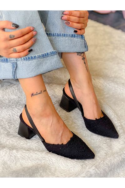 irmona SANDALE BERIR COMPLET BLACK TRUF CU CUREA CU TOC