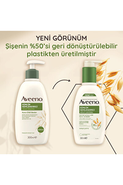 AVEENO Normal ve Kuru Ciltler Besleyici, Koruyucu ve Günlük Nemlendirici Vücut Losyonu 300 ml