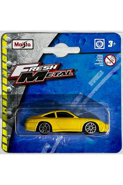 Maisto Porsche Carrera Yellow - Fresh Metal Series - 1/64 Scale