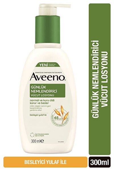 AVEENO Normal ve Kuru Ciltler Besleyici, Koruyucu ve Günlük Nemlendirici Vücut Losyonu 300 ml